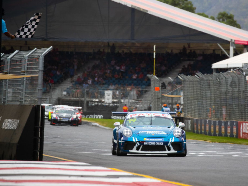 Anthony Gilbertson #19 racing at Adelaide Street Circuit 2019