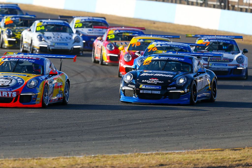 Harri Jones #12 racing at Queensland Raceway 2019