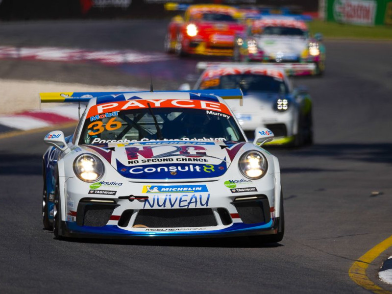 Cooper Murray #36 racing at Adelaide Street Circuit 2020