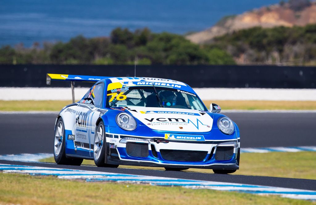 Christian Pancione #76 racing at Phillip Island Circuit 2021