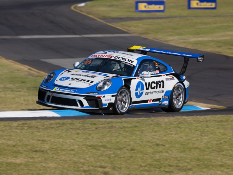 Christian Pancione #76 racing at Sandown International Raceway 2021