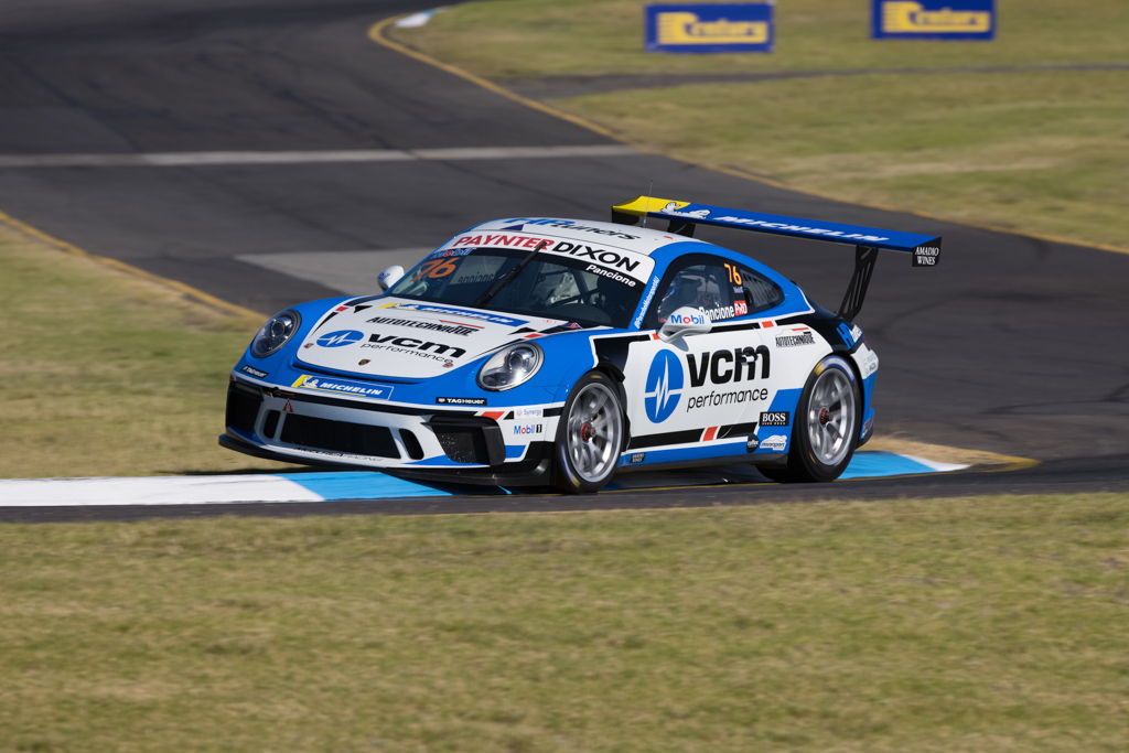 Christian Pancione #76 racing at Sandown International Raceway 2021