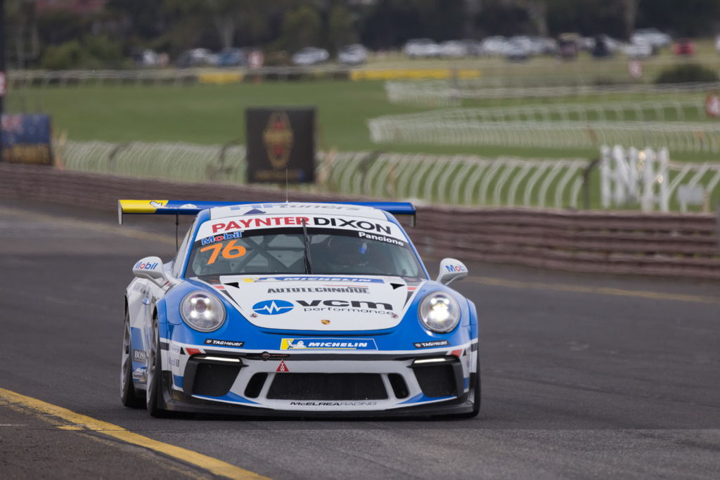 Christian Pancione #76 racing at Sandown International Raceway 2021