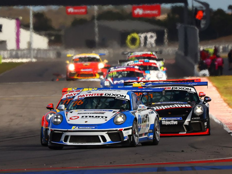 Christian Pancione #76 racing at The Bend Motorsport Park 2021