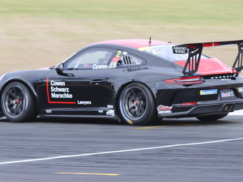 Richard Cowen #2 racing at Queensland Raceway 2022