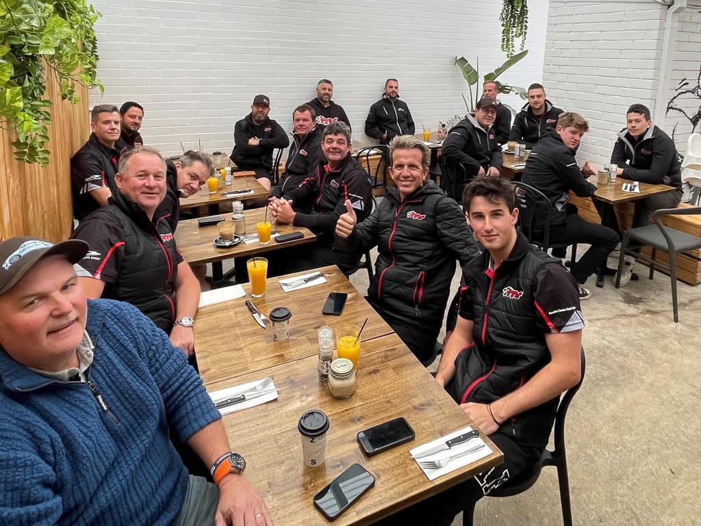 McElrea Racing crew at Sandown International Raceway 2022