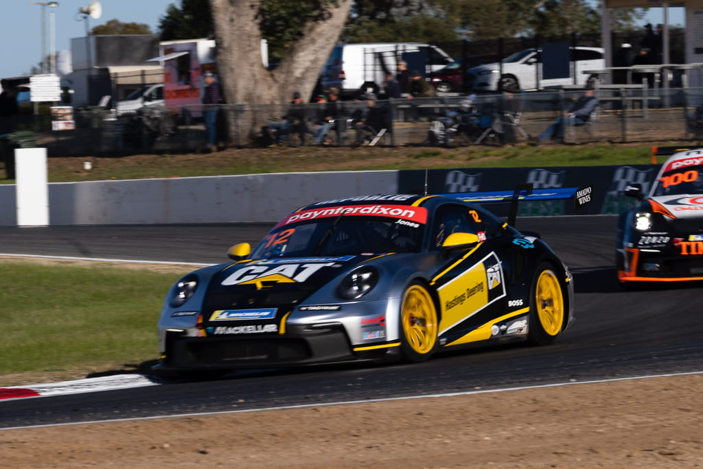 Harri Jones #12 racing at Winton Motor Raceway 2022