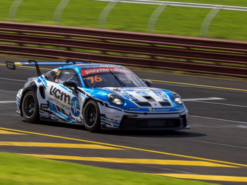 Christian Pancione #76 racing at Sandown International Raceway 2022