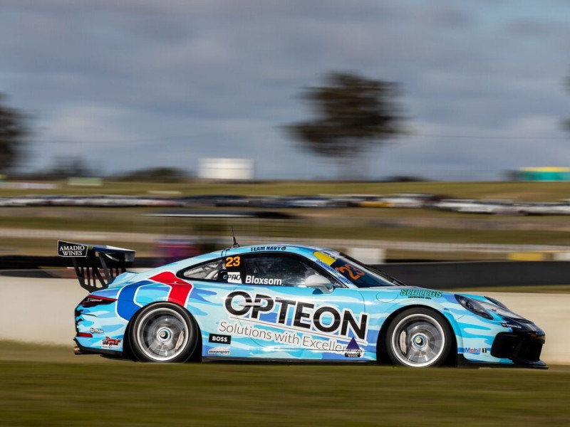 Lockie Bloxsom #23 racing at Symmons Plains Raceway 2023