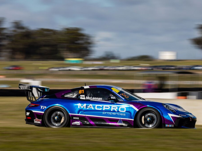 Tom McLennan #81 racing at Symmons Plains Raceway 2023