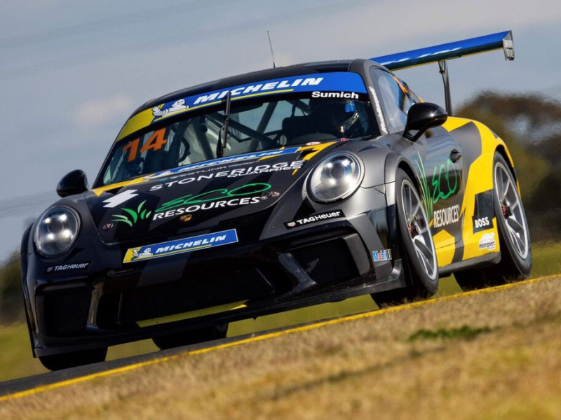 Caleb Sumich #14 racing at Sydney Motorsport Park 2023