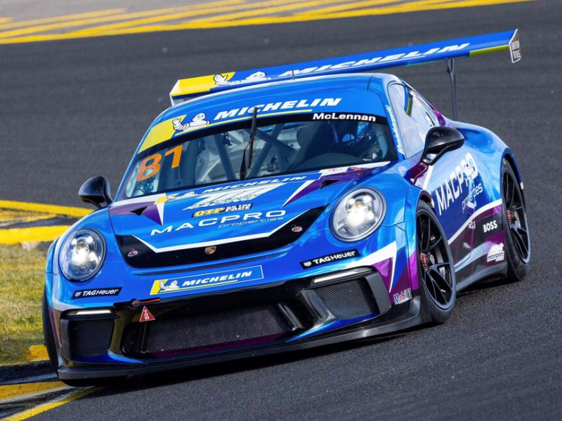 Tom McLennan #81 racing at Sydney Motorsport Park 2023