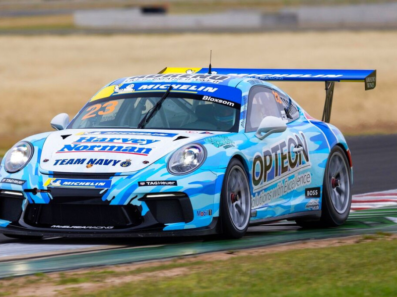 Lockie Bloxsom #23 racing at The Bend Motorsport Park 2023