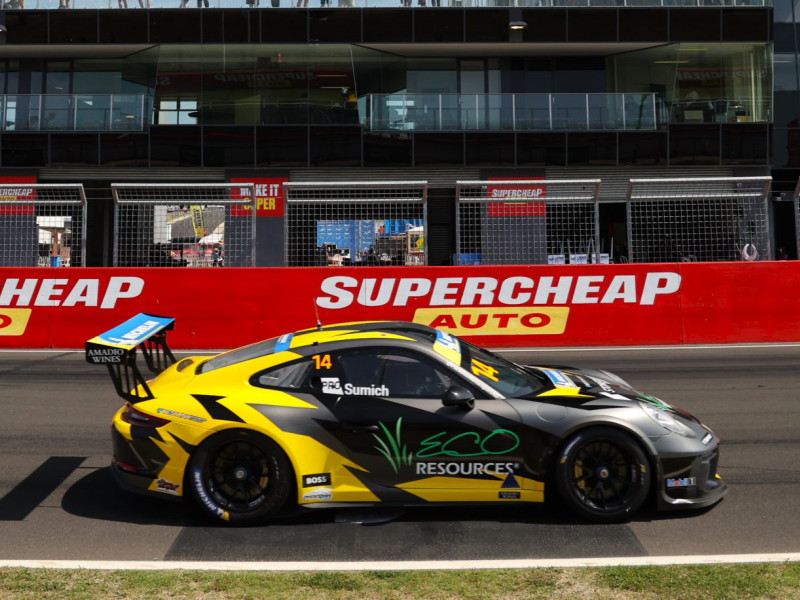 Caleb Sumich #14 racing at Mount Panorama Circuit Bathurst 2023