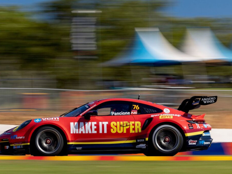 Christian Pancione #76 racing at Hidden Valley Raceway 2023