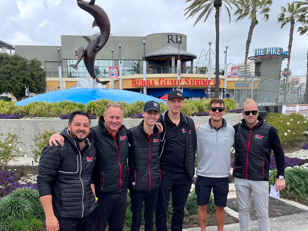 McElrea Racing crew and drivers at Long Beach, California 2023