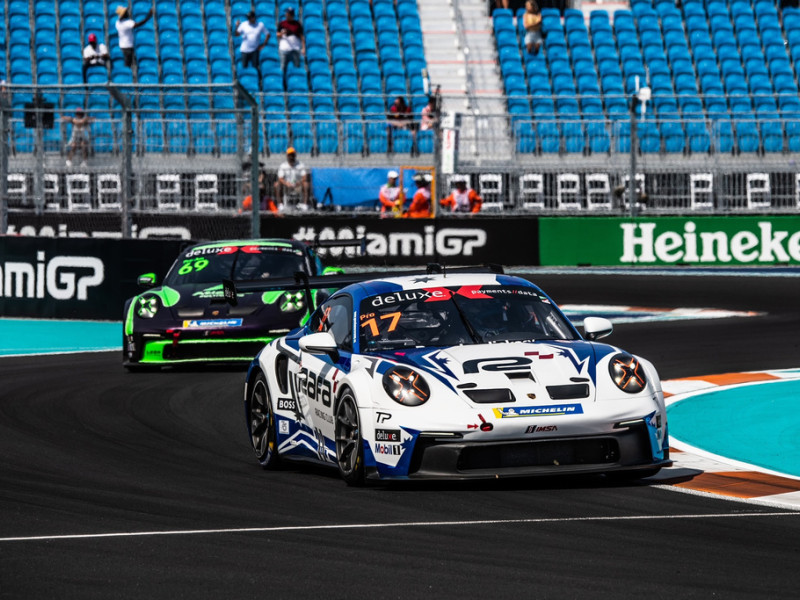 Tom Sargent #17 racing at Miami Grand Prix, Florida 2023