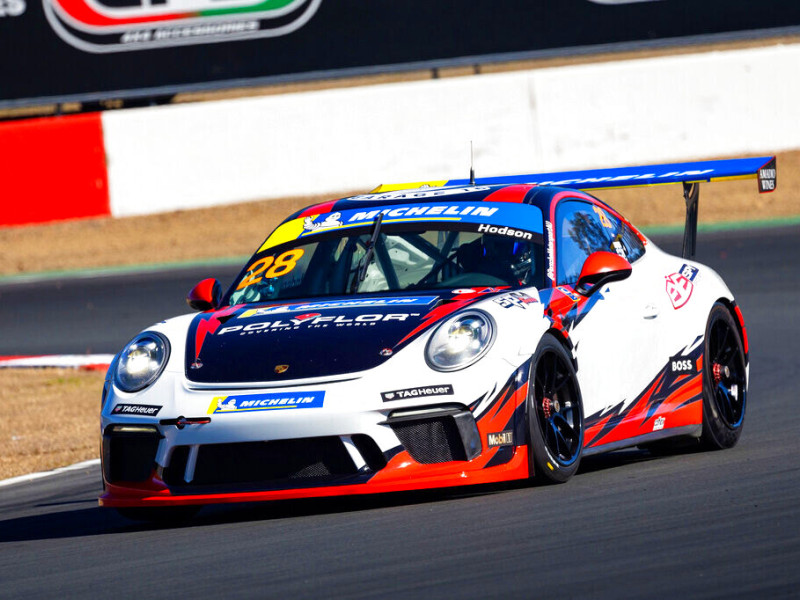 Ayrton Hodson #28 racing at Queensland Raceway 2024