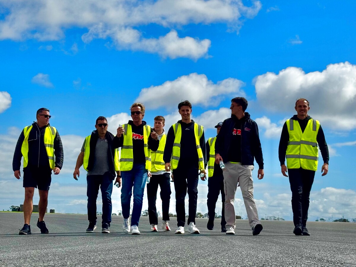 McElrea Racing drivers at The Bend Motorsport Park 2025