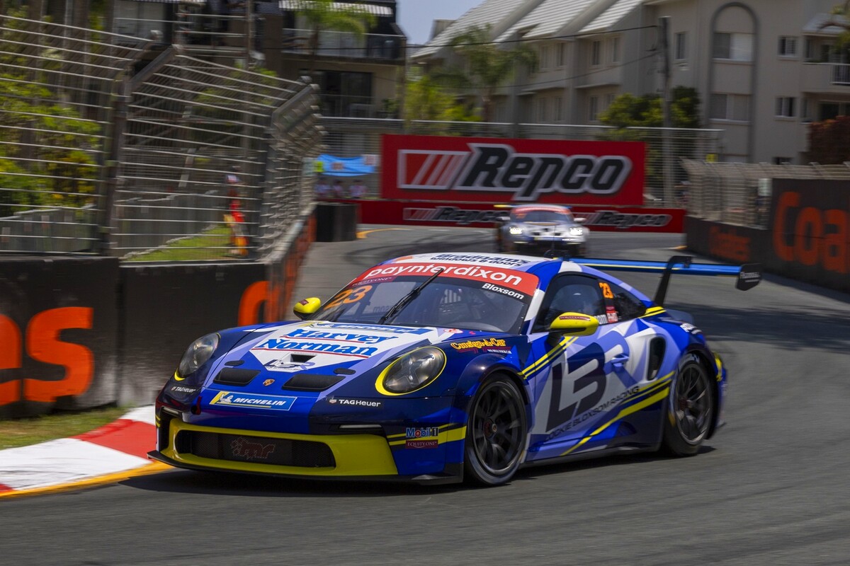 Lockie Bloxsom #23 racing at Surfers Paradise Street Circuit 2025